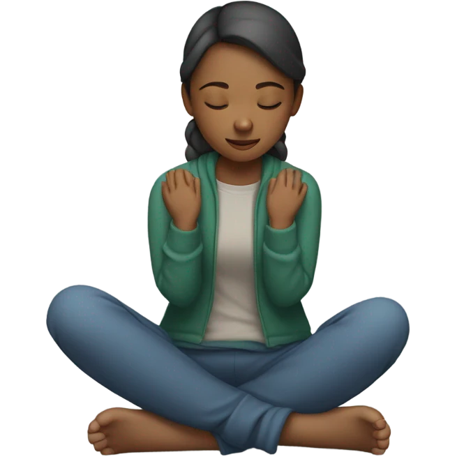 Girl in a meditation  emoji