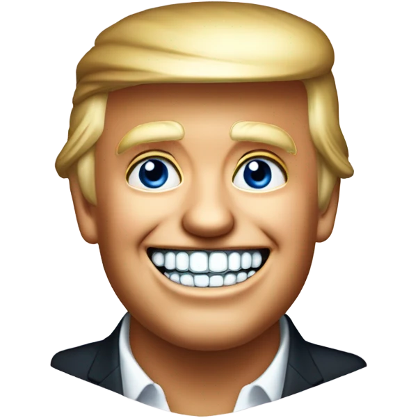 Donald trump with diamond teeth emoji