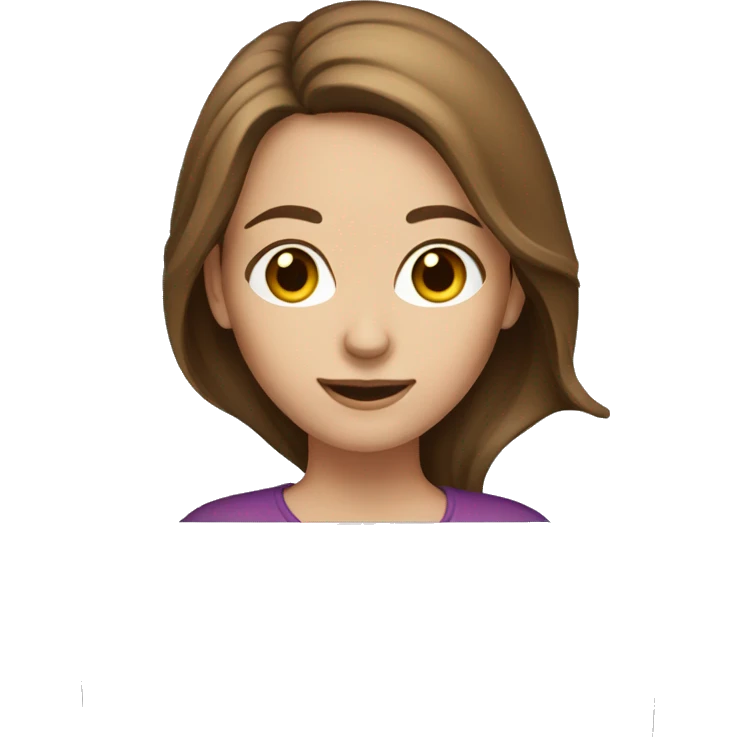 caucasian brown-haired woman with a laptop emoji