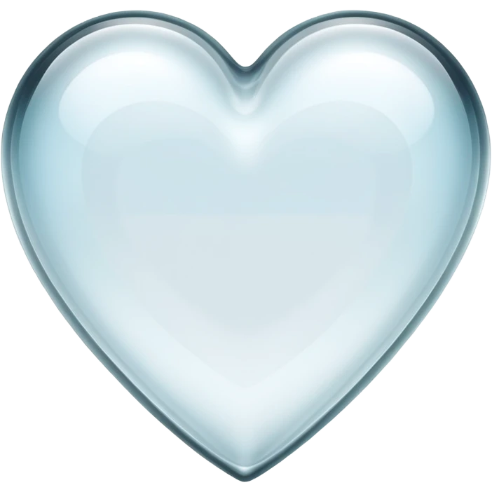 Glass heart emoji