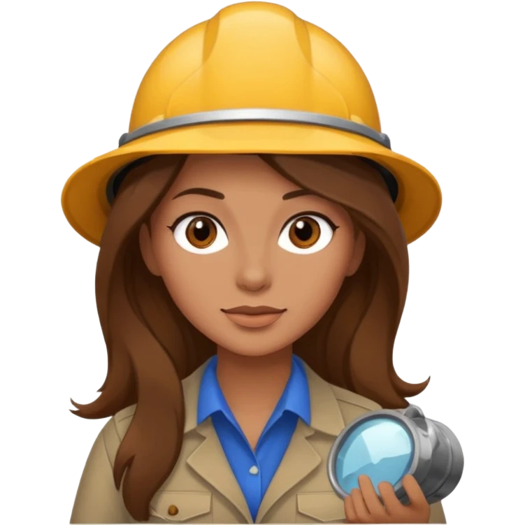 Professora de geologia mulher de cabelo comprido e sexy emoji