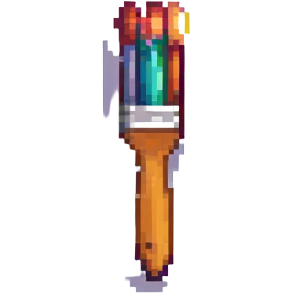 paintbrush pixel art style emoji