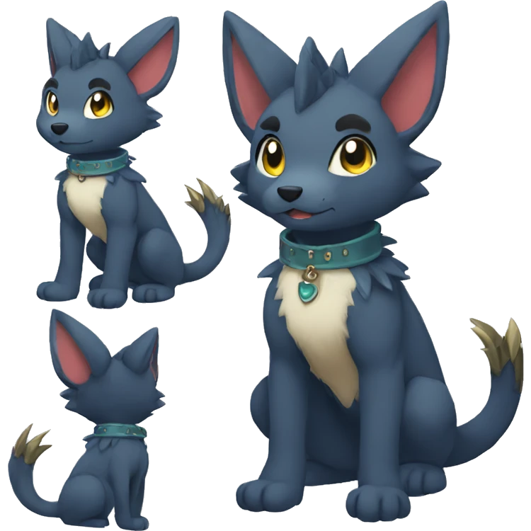 Anthro Sona Fakemon with a spiked collar Full emoji