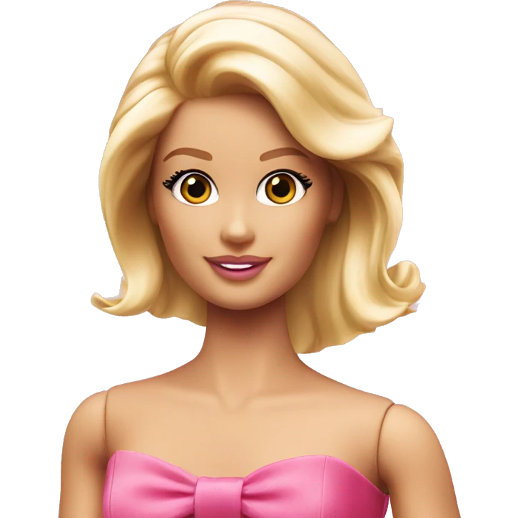 Barbie pink rose emoji