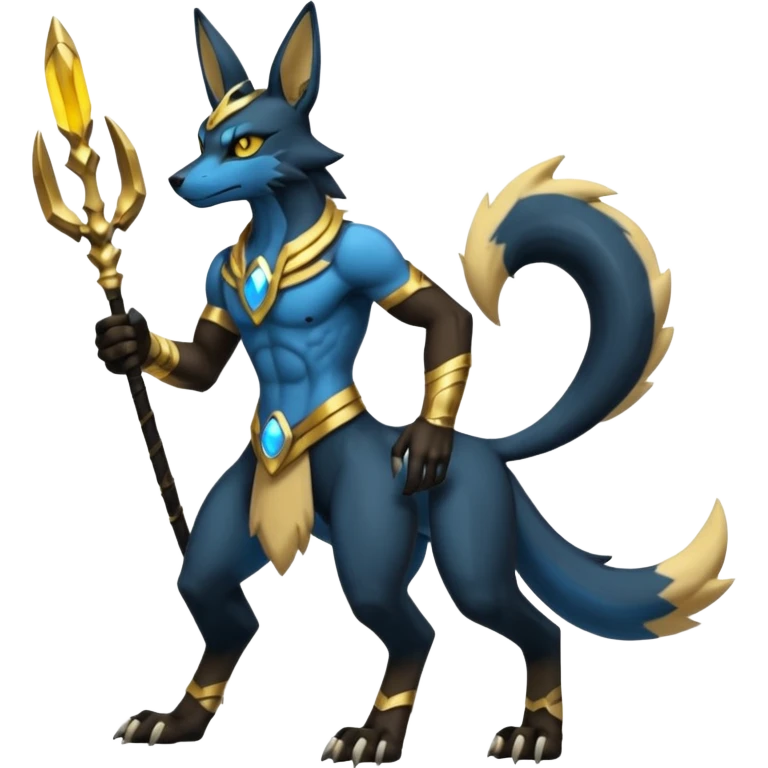 Lucario-Anubis-Umbreon-Zeraora-Fakémon-hybrid-creature (full body)  emoji