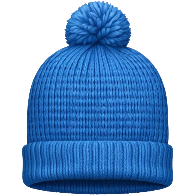 Winter Knit Hat blue  emoji
