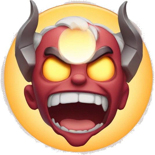 demon emoji with halo over his head emoji