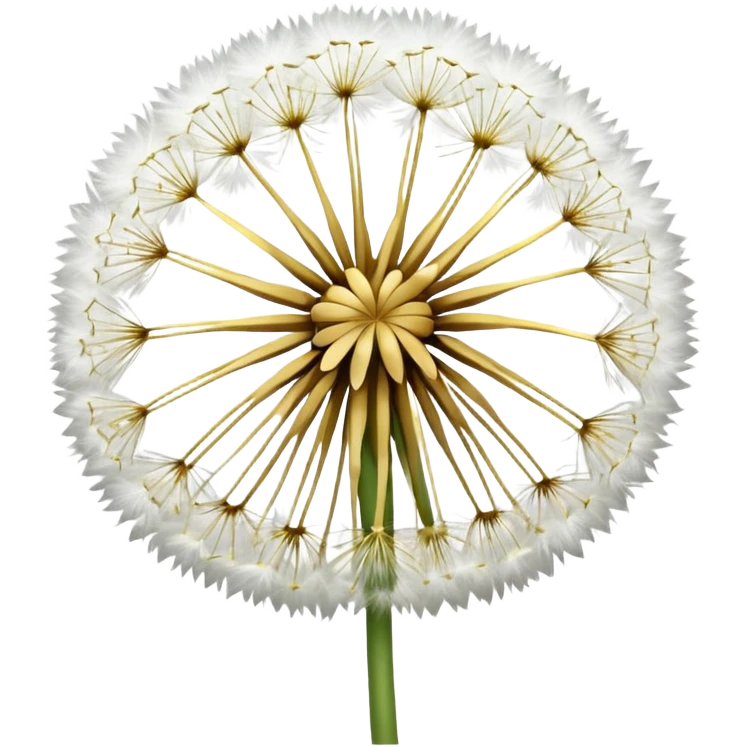 Dandelion flower emoji in white colour looks aesthetic  emoji