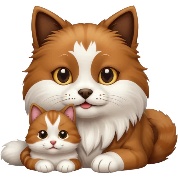 Cat and dog emoji