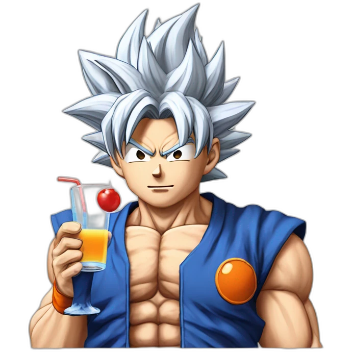 Goku-ultra-instinc-drink-bear emoji