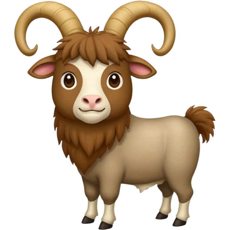 capra a 4 zampe in piedi ornata e vestita con oggetti sfarzosi emoji