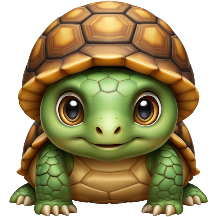 cinematic-baby tortoise-realistic--emoji,,-cute-wise-face-peering-ahead-with-calm-determination,-cute large-eyes-reflecting-centuries of wisdom, emoji