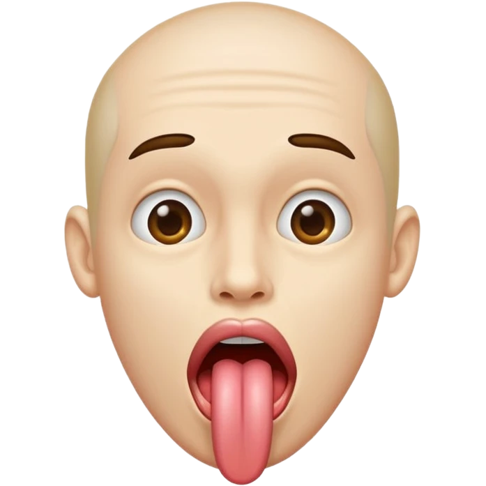 longer tongue no background emoji