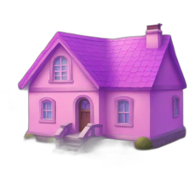 the location icon is pink and purple emoji