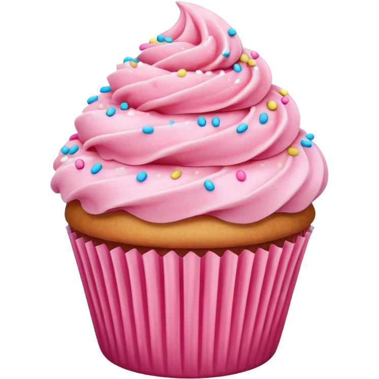 Cupcake with pink icing emoji