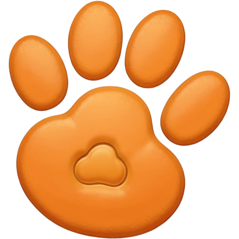 a very light pale pastel orange pawprint emoji