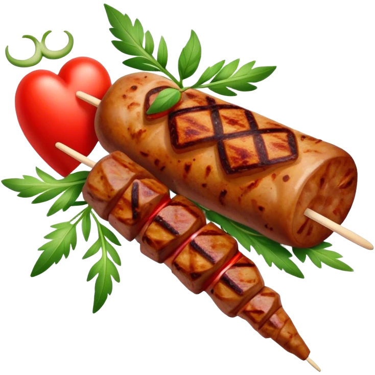 a turkish kebab with a heart emoji