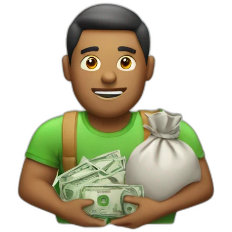 man with money bag emoji