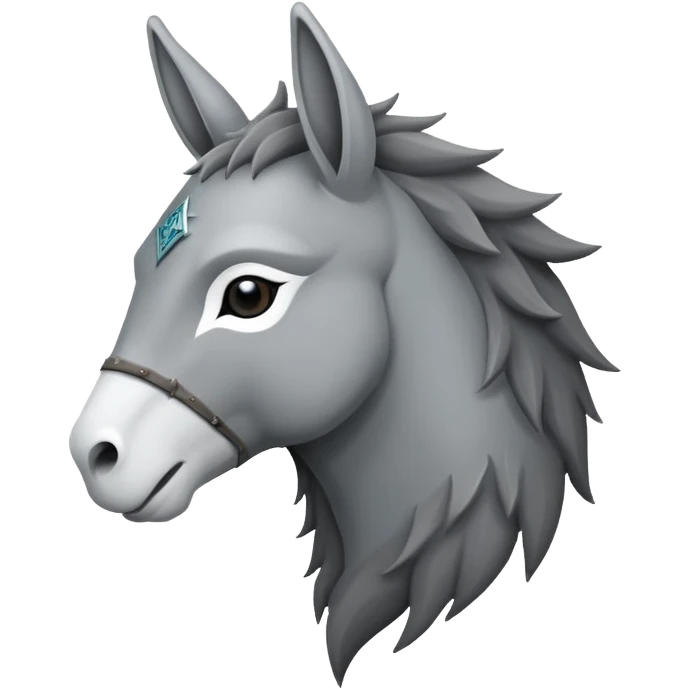 Game of thrones style donkey Sigil in stark Colors emoji