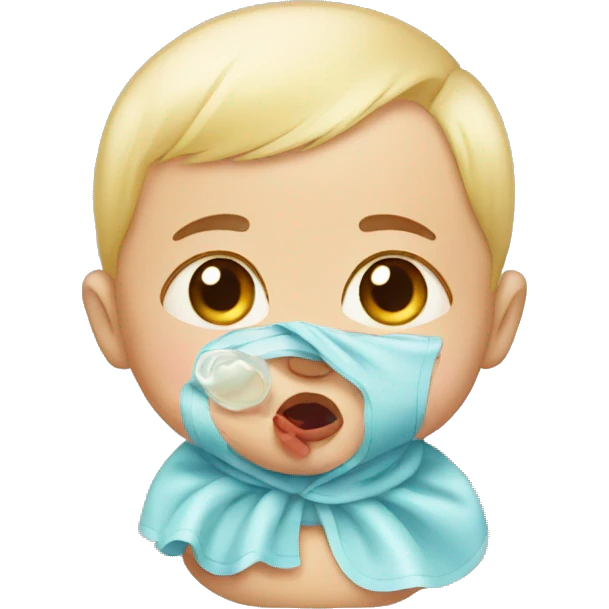 baby with pacifier crying emoji