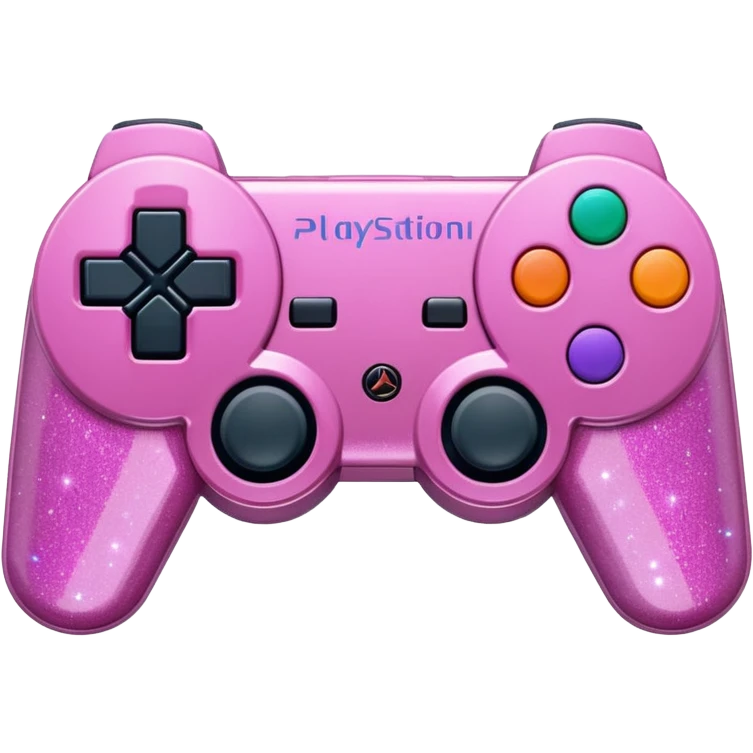 glittery pink 90s retro playstation console emoji