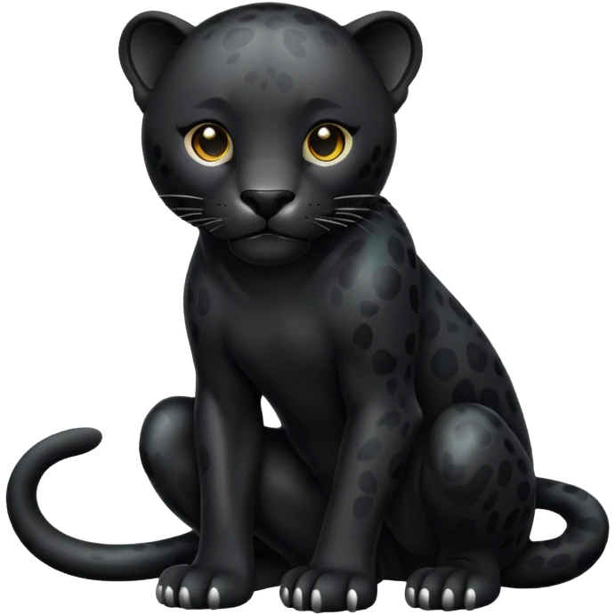 Black jaguar, similar to the traditional iPhone emoji. emoji