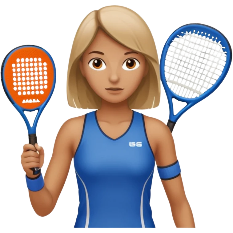 women after padel with 1 padel racket emoji