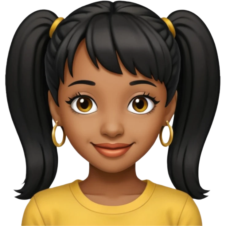 Lisa Left Eye Lopes with black ponytail hair  emoji