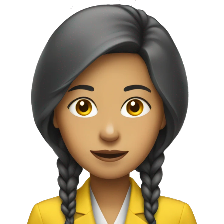 Indonesian woman wearing yellow suit emoji