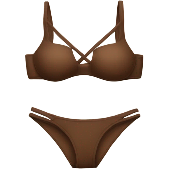 Brown bikini top and bottom  emoji