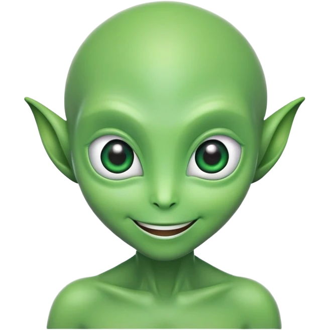 friendly alien emoji