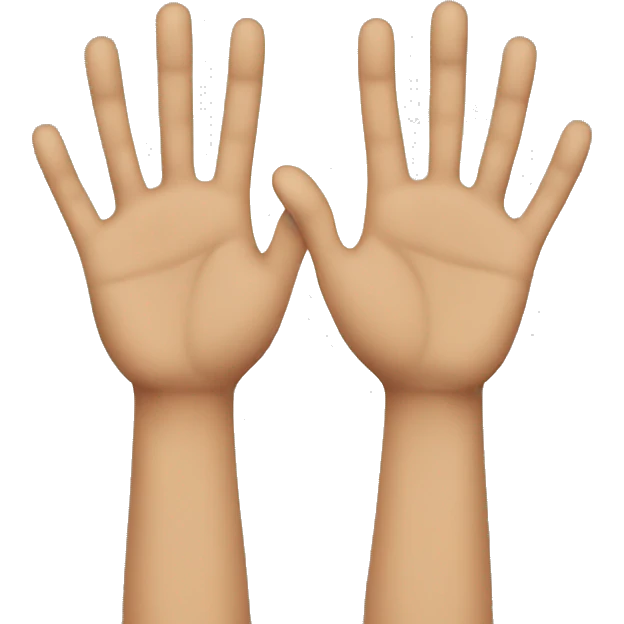 LA spelled with two hands  emoji