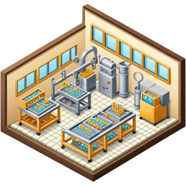 Isometric jewelry factory emoji