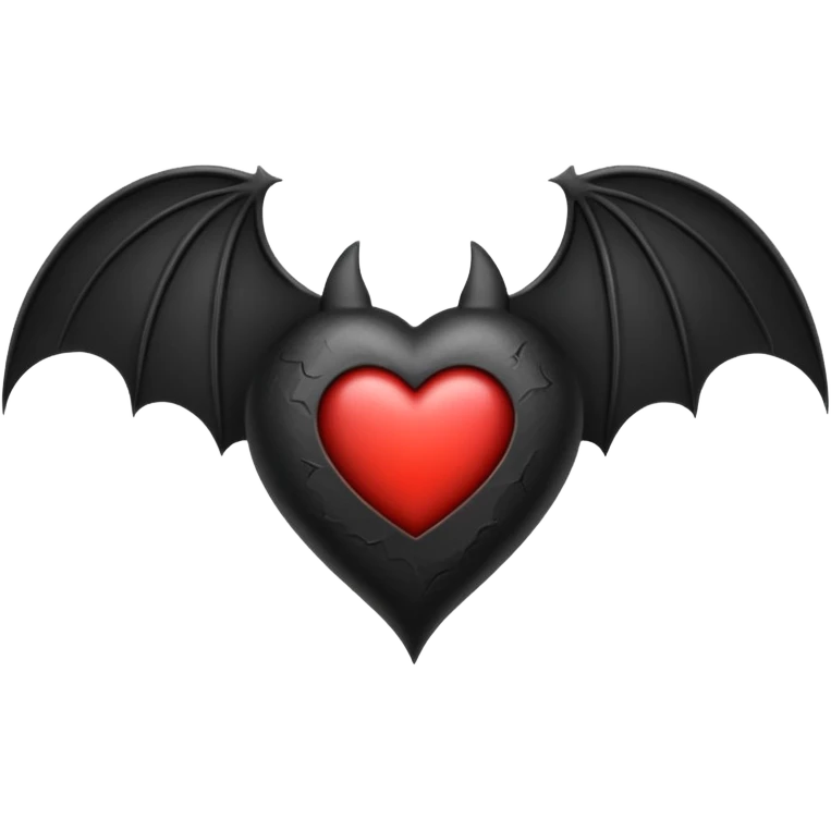 heart with a dark bat wing emoji