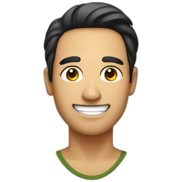 Smily with dark eyebrows emoji