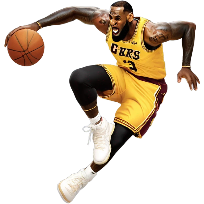 Lebron james dunking basketball emoji