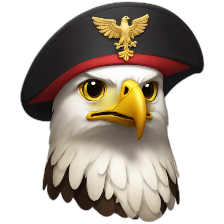 golden imperial eagle with napoleon hat emoji