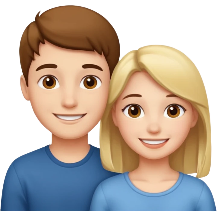Intimate girl and boy emoji
