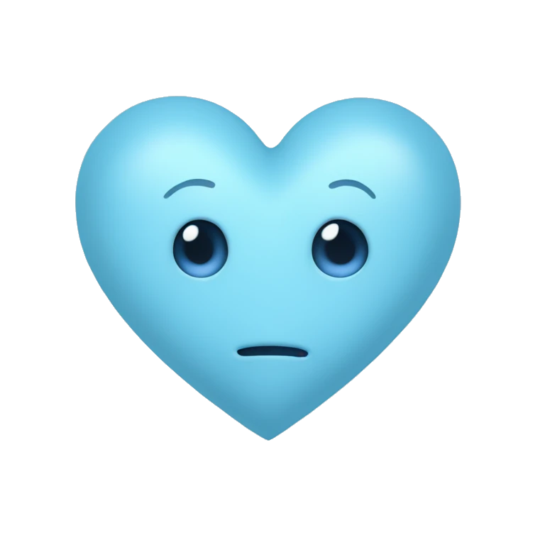 Pastel blue heart  emoji