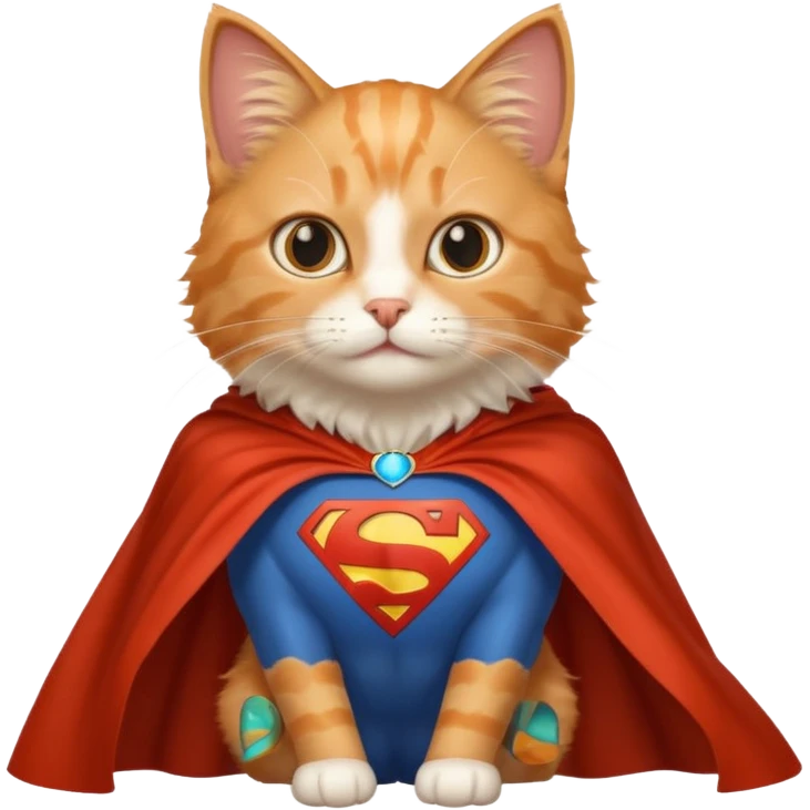 A cat with a superman cap emoji