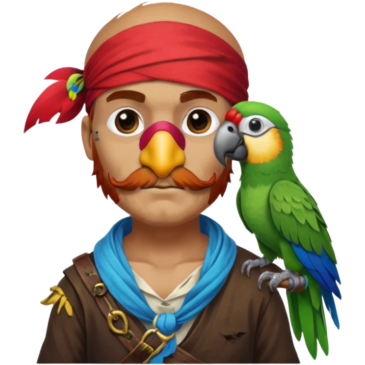 pirate and parrot emoji