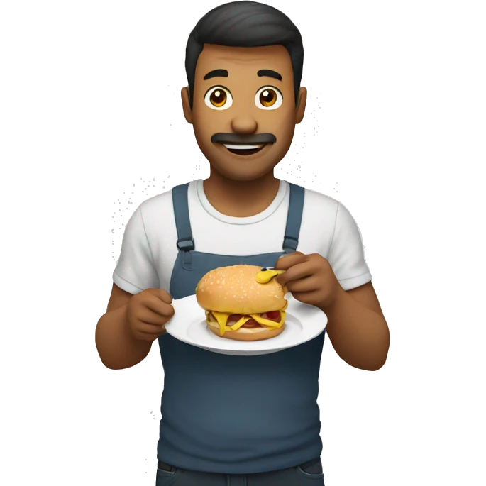 Man eating emoji