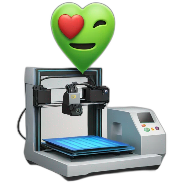 3d printer love emoji