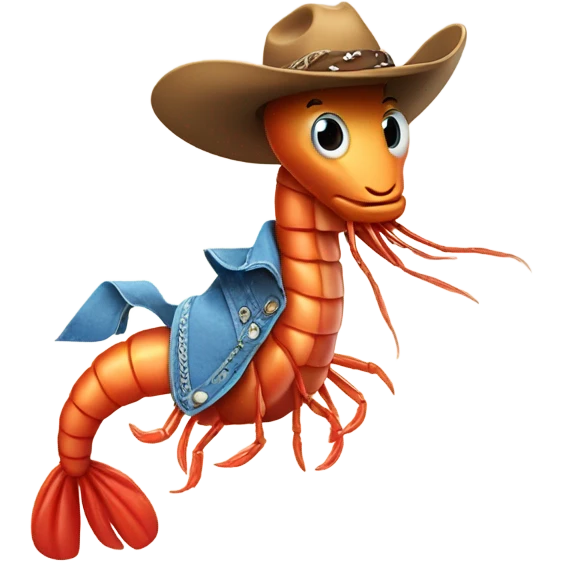 Shrimp cowboy emoji
