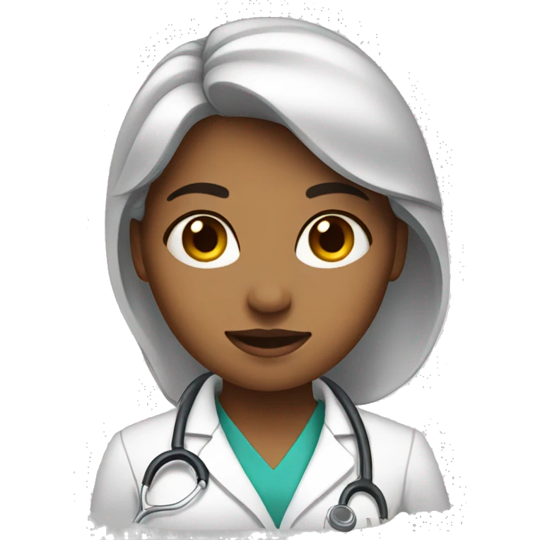 female doctor without stethoscope emoji