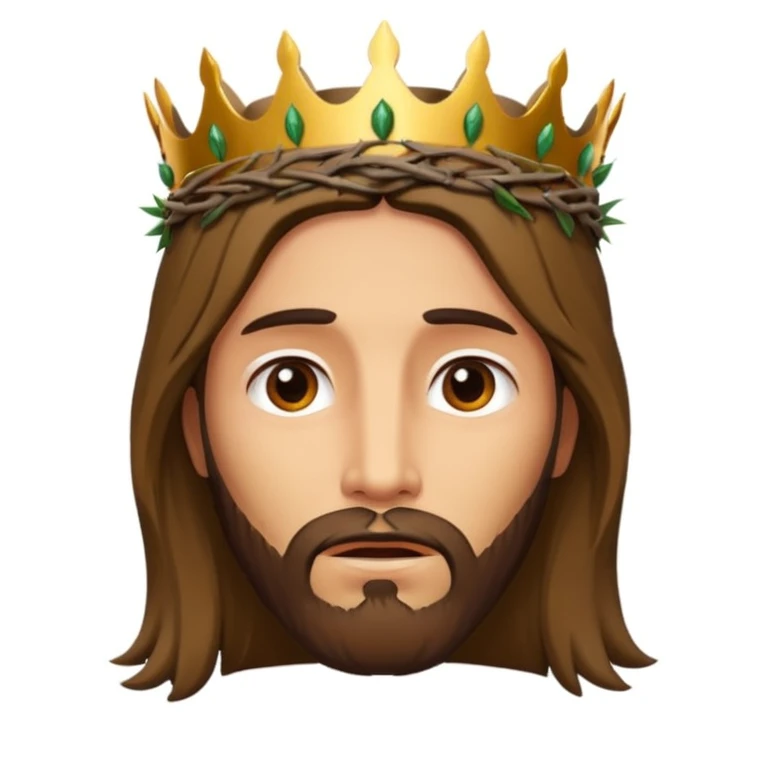 Jesus Cristo coroa de espinhos emoji