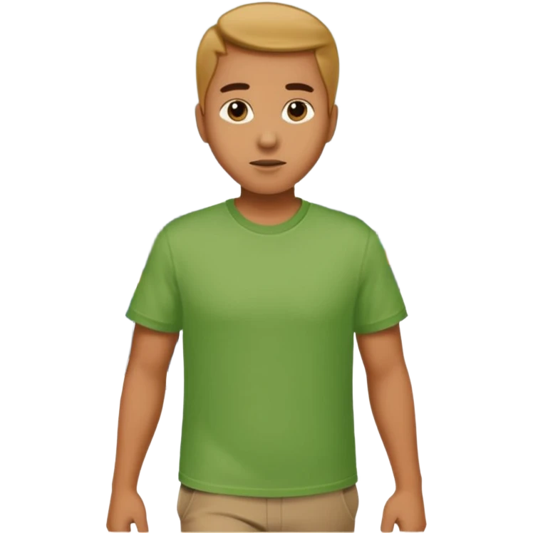 Tourist Character in green Shirt Moving with purpose through the terminal. emoji