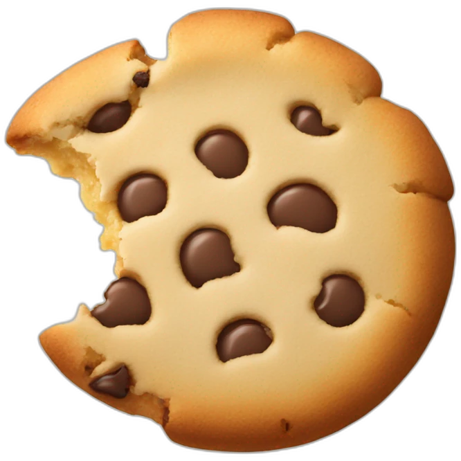 cookie with bite emoji