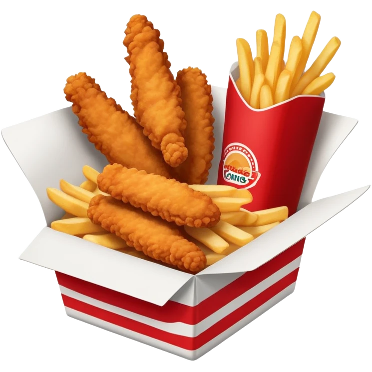 Raising Canes chicken fingers box meal emoji