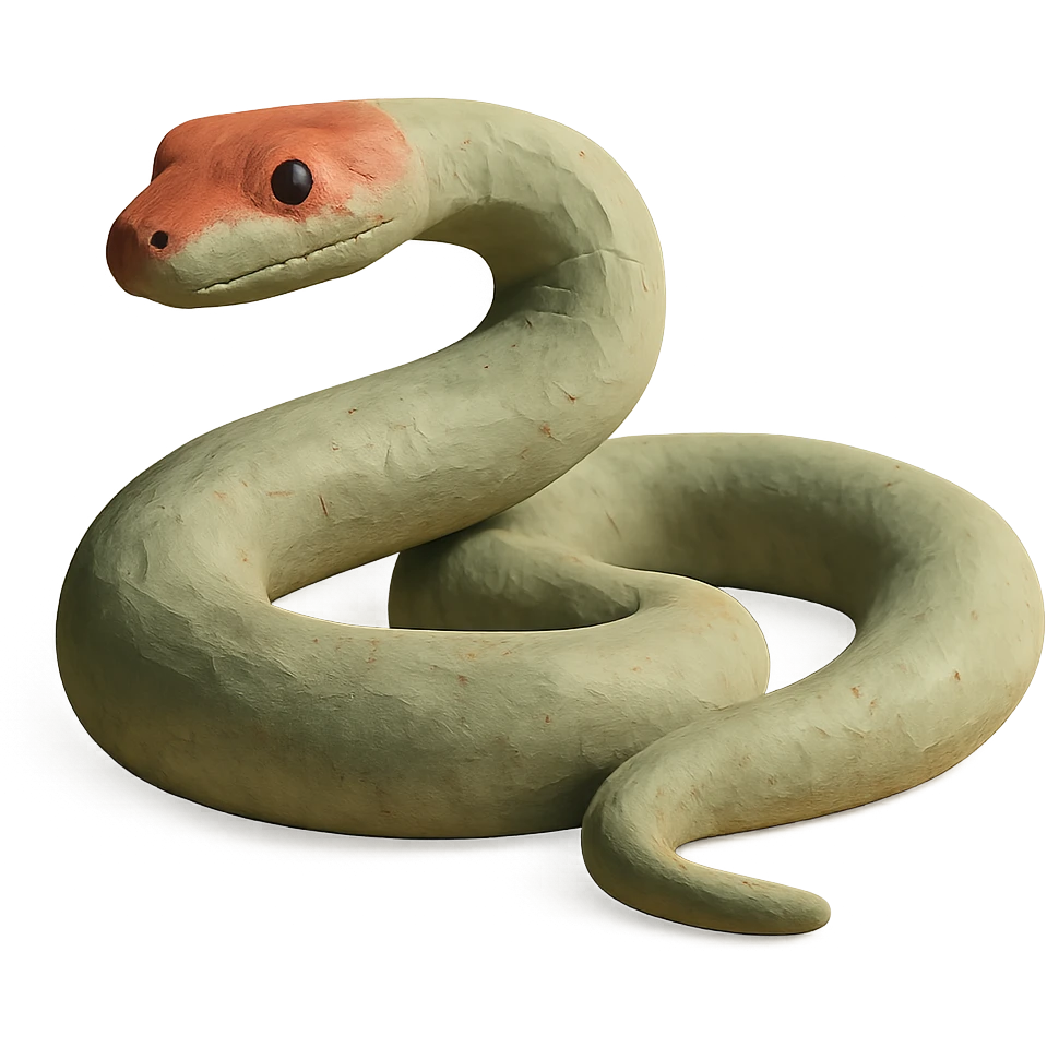 claymation style Titanoboa snake emoji
